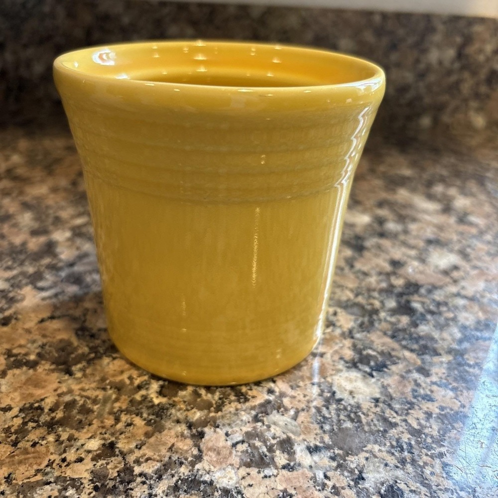 Fiestaware Sunflower Yellow 1 Qt Canister Crock Base NO LID Small Fiesta HLC